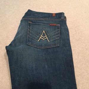 7 for mankind jeans with slight flare